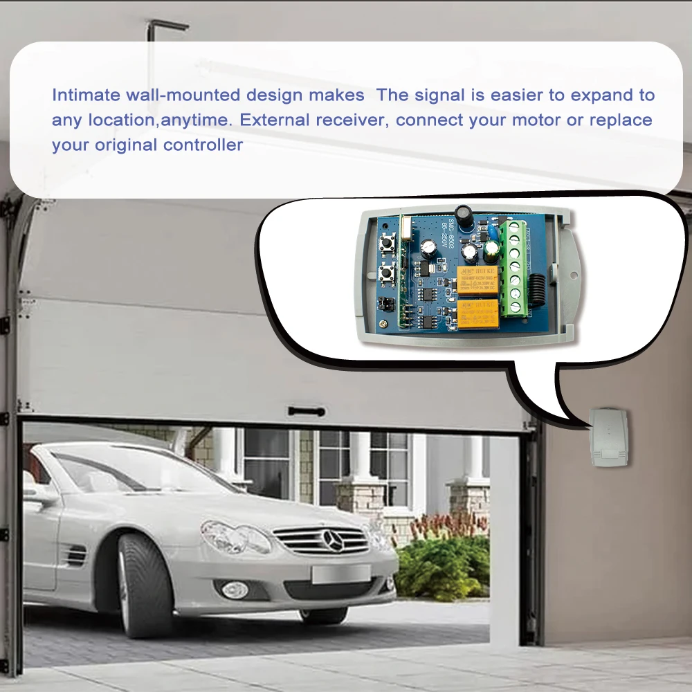 Gate Garage Door Receiver For SCS SENTINEL Remote Control 7-32V 85-250V  433.92mhz Momentary Toggle Latched Opener Switch - AliExpress