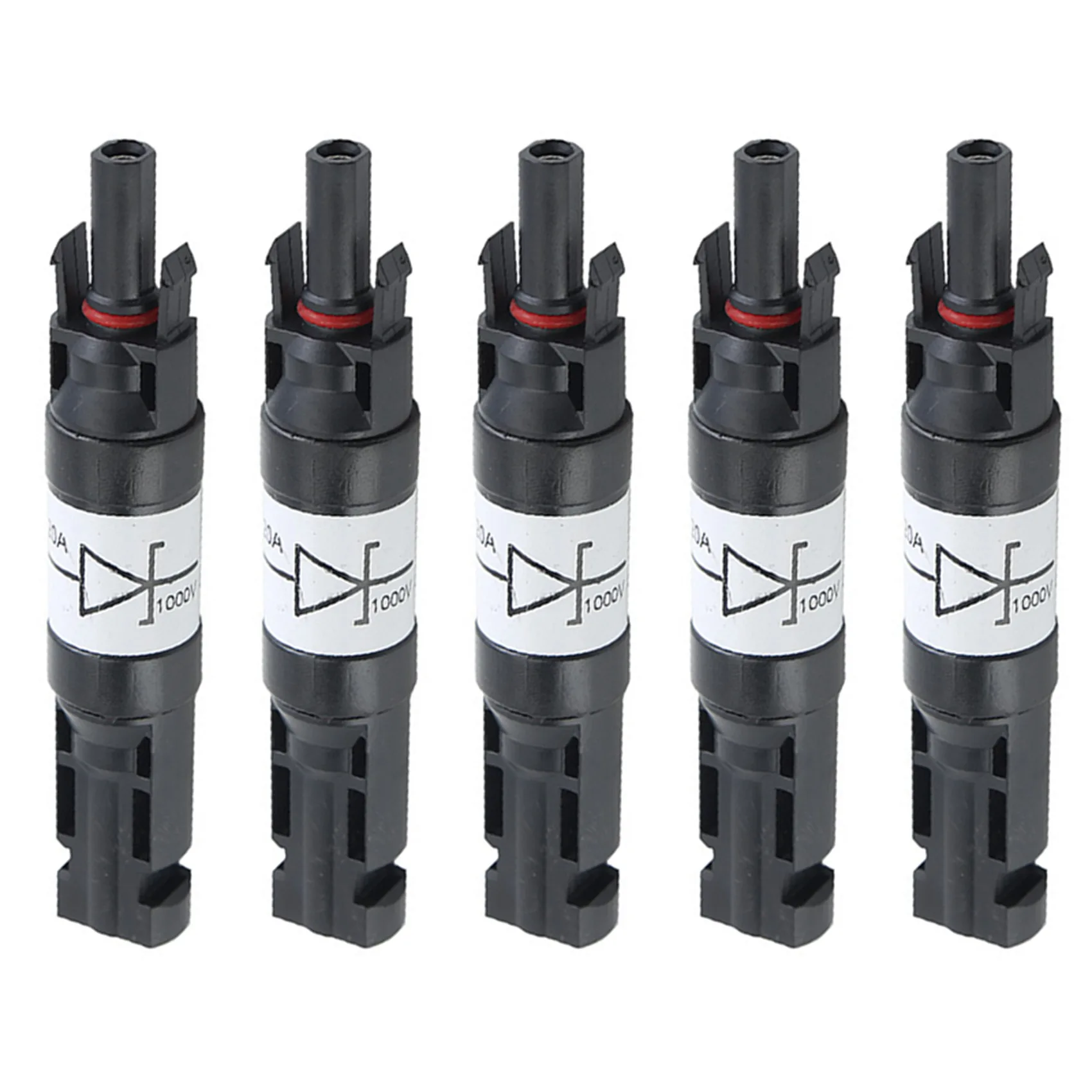 

5PCS Solar Connector with Diode Waterproof PV Connector DC1000V 20A IP67 PPO Male Female Connector Plug