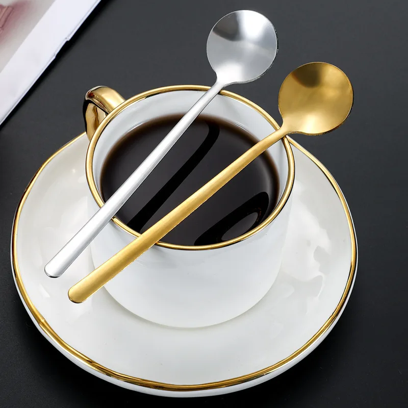 Stainless Steel Beverage Spoons Long Handle for Easy Stirring 4PC