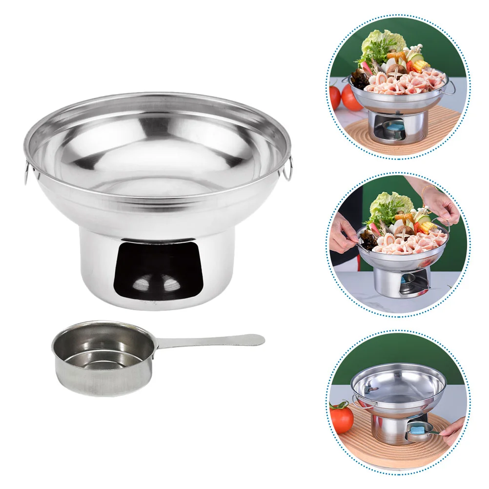 

Furnace Stove Solid Fuel Boiler Chafing Dish Buffet Korean Pot Stainless Steel Hot Pot Outdoor Stainless Steel Container