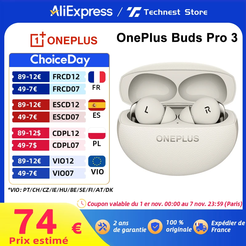 Słuchawki Oneplus Buds Pro 3 za $90.01 / ~338zł