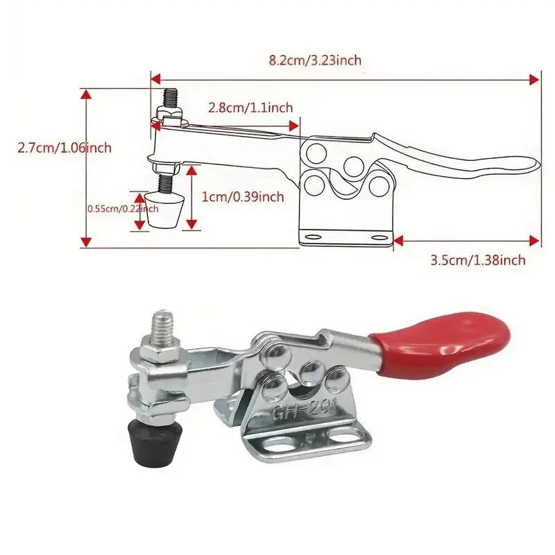 Woodworking Clamps 4PCS Horizontal Quick Clamp Workholding Clamp Chuck 201 Woodworking Engraving Machine Compressor