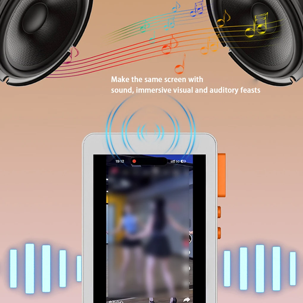 Wireless Magnetic Phone Selfie Monitor Screen for Smartphone Rear Camera Selfie Vlog Live Stream with Sound and Adjustable Focus