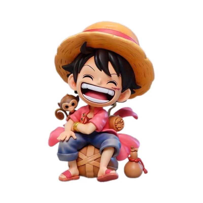 thumbnail image 1 of Figuras de anime de One Piece Smiley Luffy Zoro Sanji Estatua de PVC Mini linda figura de acción Muñeca Juguetes coleccionables para niños Regalos, 1 of 5