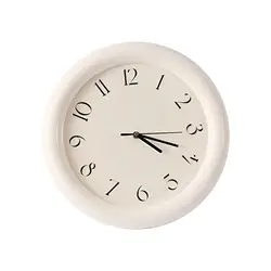 Rustic Modern Decorative Non - Ticking Wall Clock (WHITE)