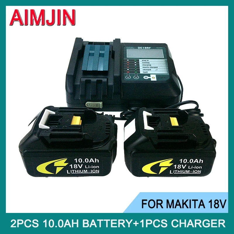 

18V 10000mAh Lithium-ion Rechargeable Battery，Suitable for Makita BL1840 BL1840 BL1850 BL1860 Optional Charger