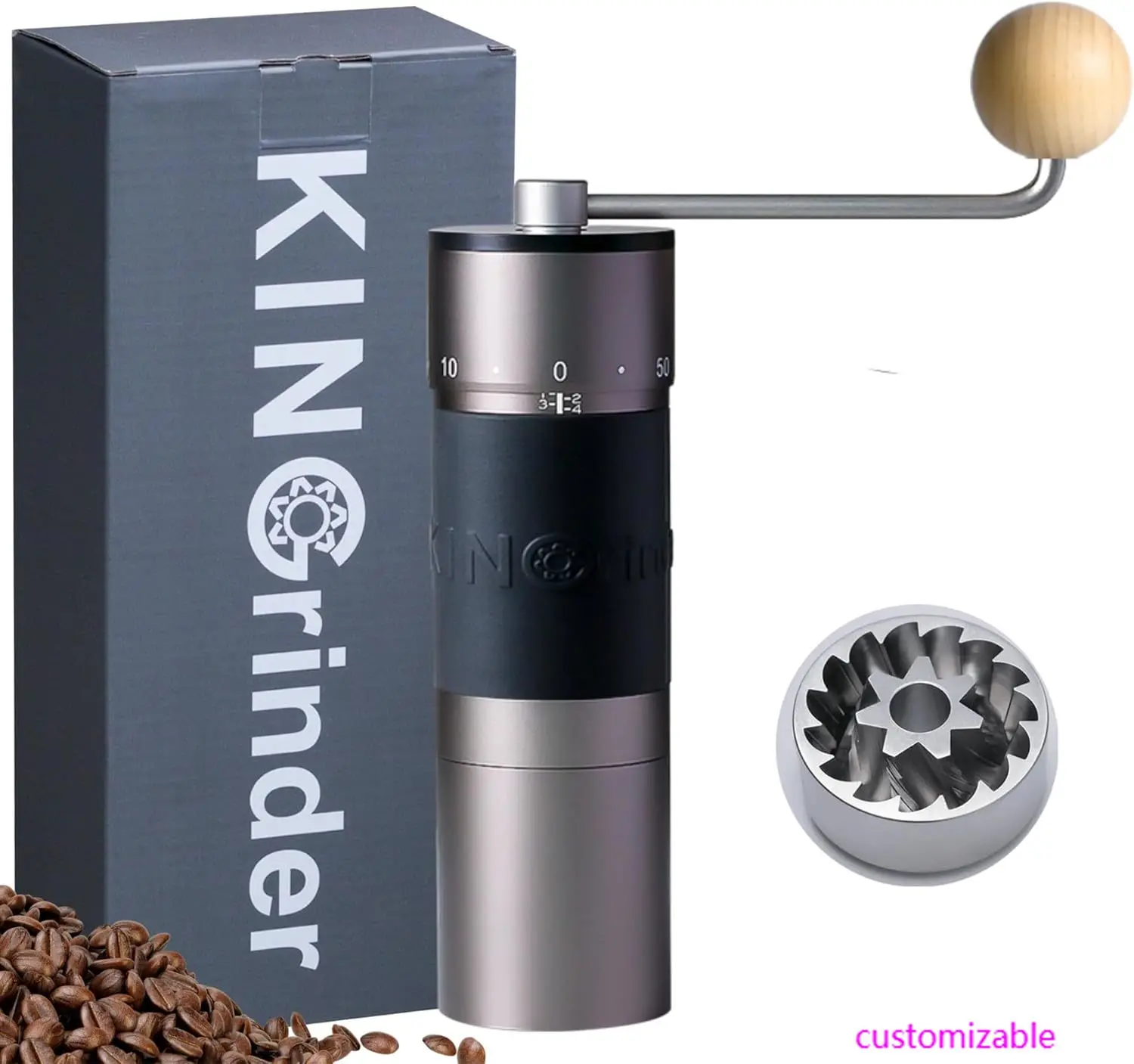 Manual Coffee Grinder Stainless Steel Burr Mill Portable French Press Espresso Drip Brewing