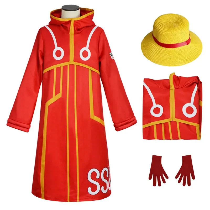 

Kids Adult Luffy Cosplay Fantasia Future Outfits Anime One Cosplay Pieces Costume Men Halloween Carnival Party Clothes