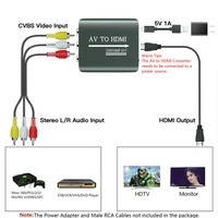 1080P HDMI-compatible To RCA AV Converter Adapter AV To HDMI Audio Video Adapter HDMI2AV Support NTSC With USB Cable For TV BOX - Image 6
