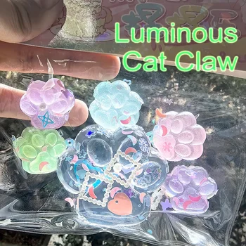 Luminous Cat Paw Hamster Squishy Squeeze Toy Stress Relief Party Antistress Rising Toys For Adult Kids Stretch Toy Decompression