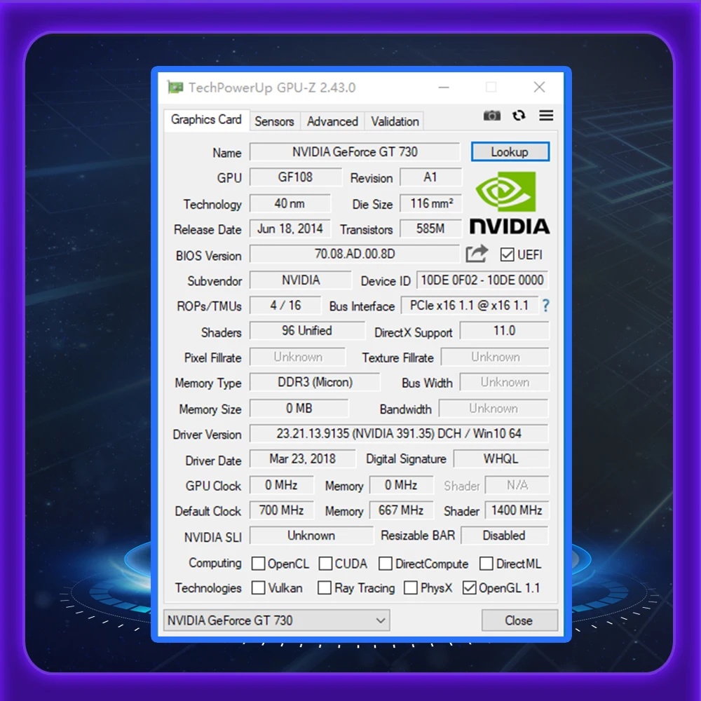 Colorful Gtx 730 Specs Gpu Z Gt 730 Ddr5 Specs Kinology GT730 4GB