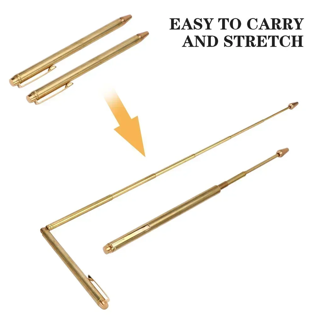 Divination Accessories 57cm Adjustable Divination Accessories Water Detector Stainless Steel Paranormal Hunting Psychic Rod Positioning Rod Dowel Rods