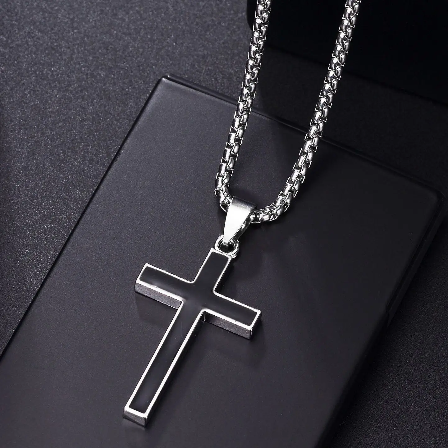 

MeMolissa 10 Styles Gothic Cross Necklace Religious Jesus Christ Cross Pendant Necklaces for Men Women Jewelry Gift