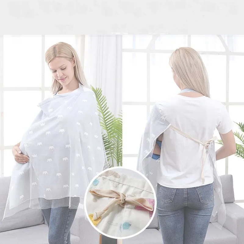 Breastfeeding Cover Nursing Towel Mom Breastfeeding Towel Mother Outing Feeding Nursing Covers Breathable Cotton Nursing Cloth Baby Feeding Cover Cape Pad