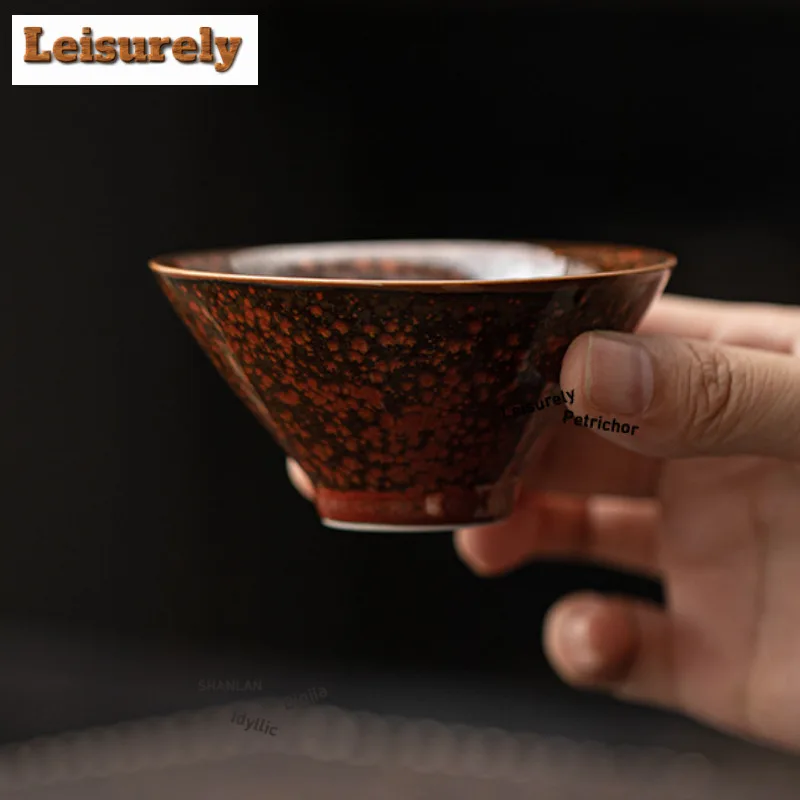 100ml Kiln Fambe Teacup Ancient Tea Bowl Mug Tea-tasting Personal Cup Chazhan Master Cups Household Tea Services Supplies Craft