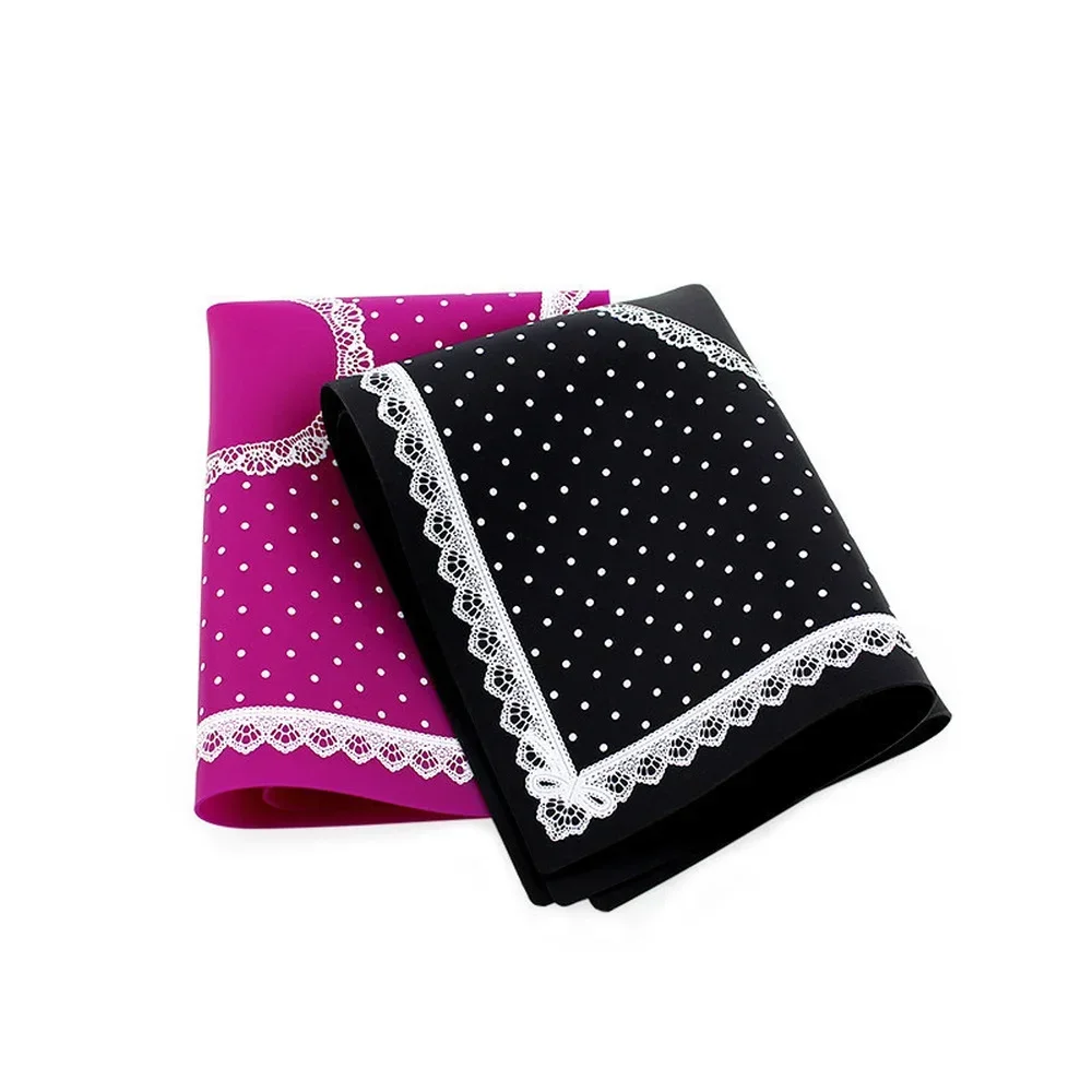 Silicone Pillow Hand Holder Cushion Lace Table Washable Foldable Mat Pad 28*21cm Nail Art Salon Professional Manicure Practice