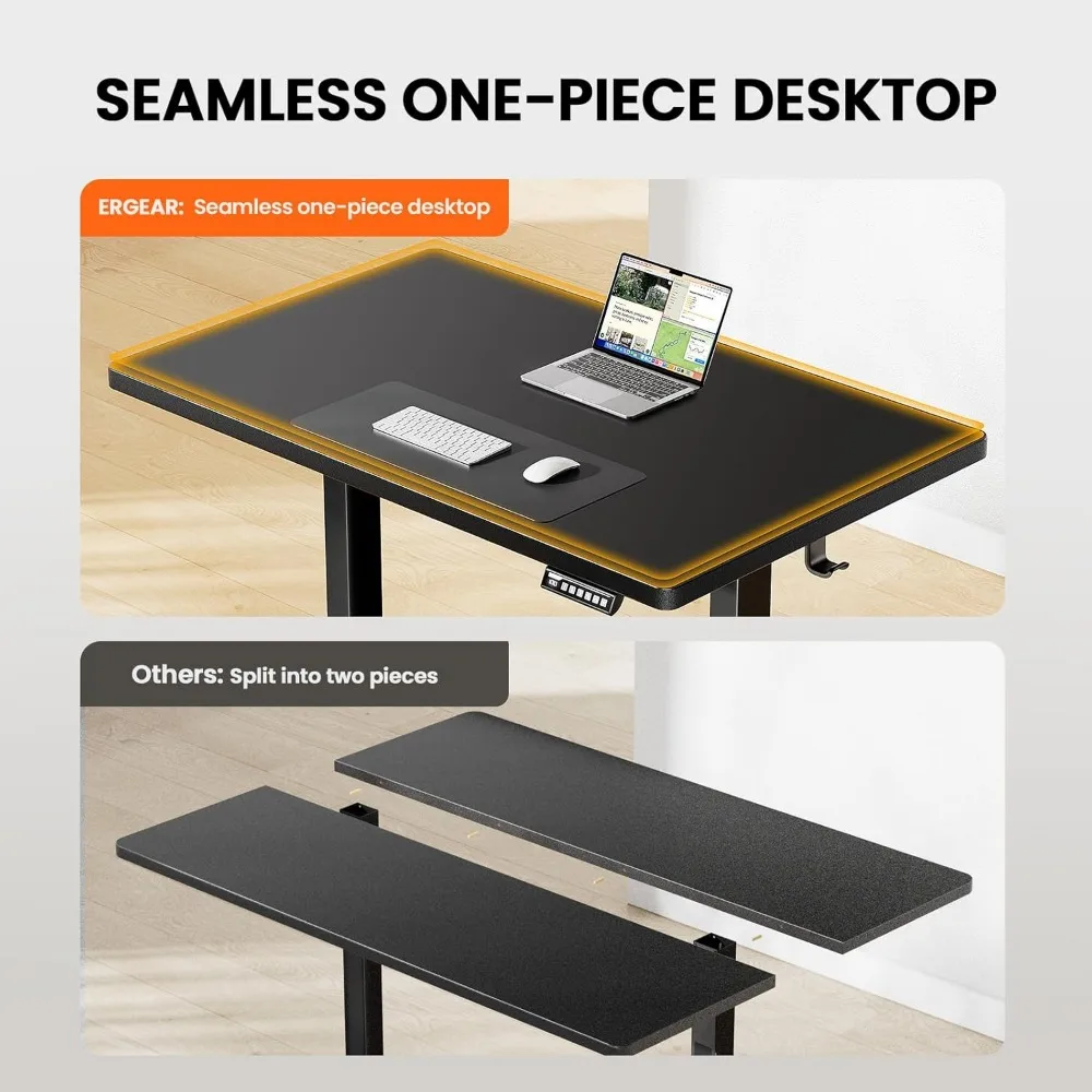 Whole Piece Standing Desk, 40x24 Inch Thick Adjustable Desk , Electric Sit Stand Desk with Cable Management Tray 6