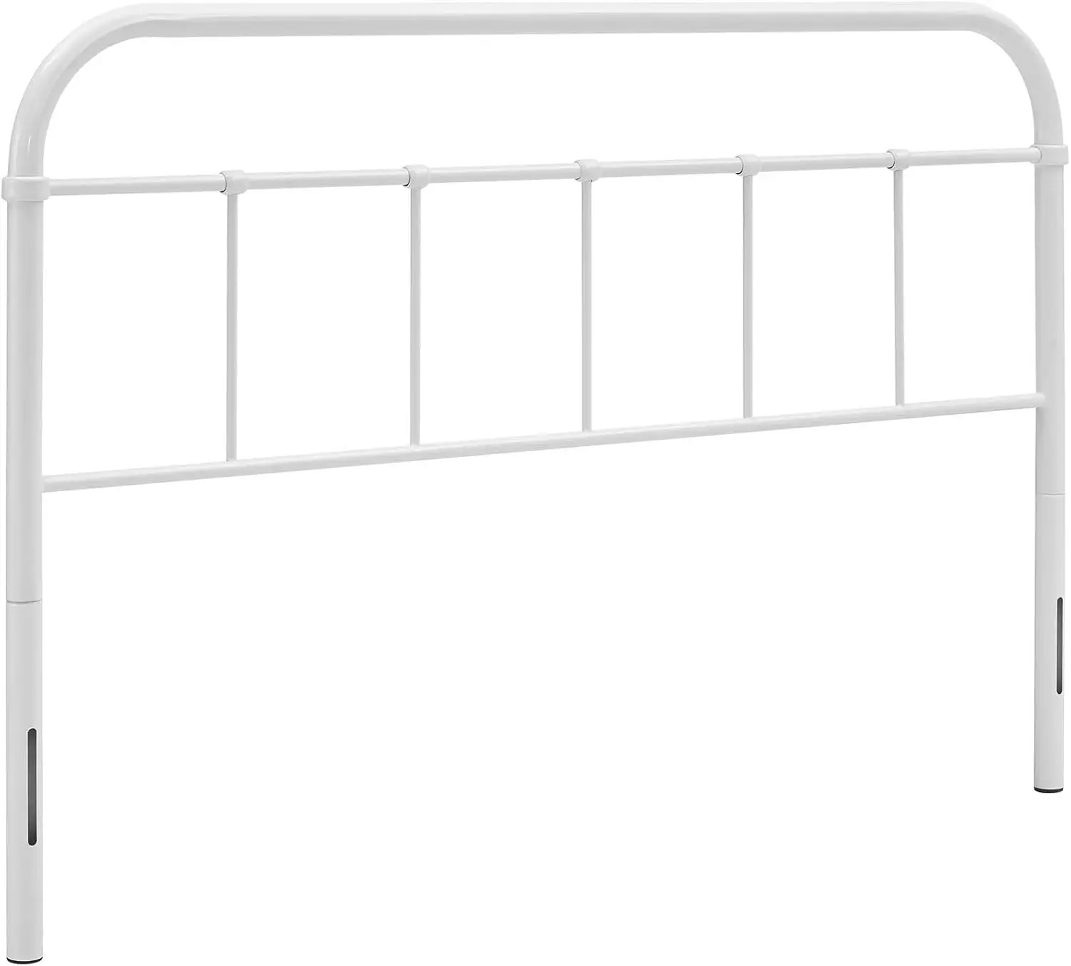 Serena Rustic Farmhouse Style Steel Metal King Headboard Size in White