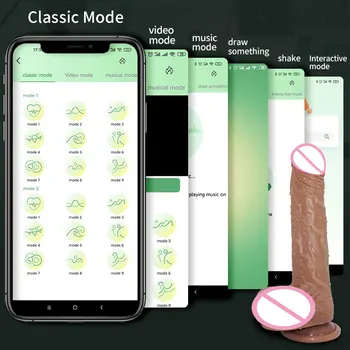 App Remote Control Telescopic Rotation Vibrating Realistic Dildos for Woman Heating Silicone Gspot Big Penis Female Masturbation 3