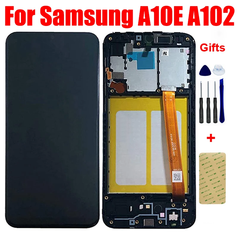 

For Samsung Galaxy A10E A102 SM-A102U SM-A102F/DS LCD Display Panel Screen Pantalla Matrix Touch Digitizer Glass Assembly Frame