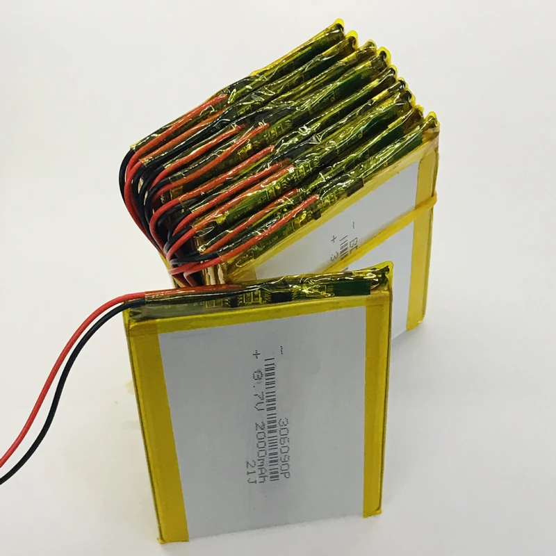 18PCS 306090 3.7V 2000mah Rechargeable Lithium Polymer Battery Cell for GPS Navigator Power Bank Air Purifier On-board Monitor