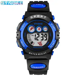Vibrant Waterproof Digital Sport Watch (Black and blue)