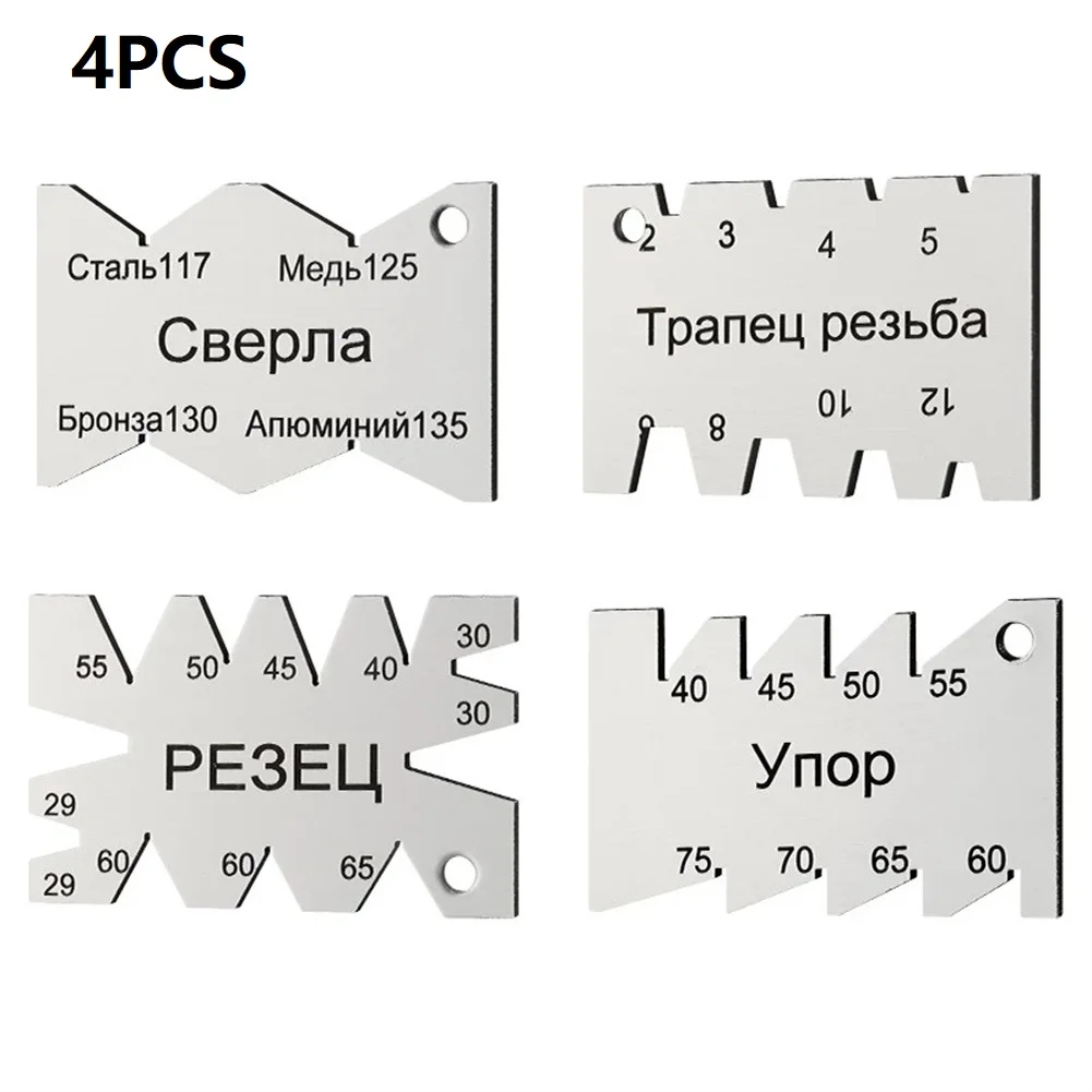 4/1pcs Cutting Angle Gauge Carpentry Gauge Woodworking Gauge Screw Gauge Thread Gauge Angle Measuring Tool Machining Threads Screw Gauges Stainless Steel Carpenter Gauging Measuring Tool