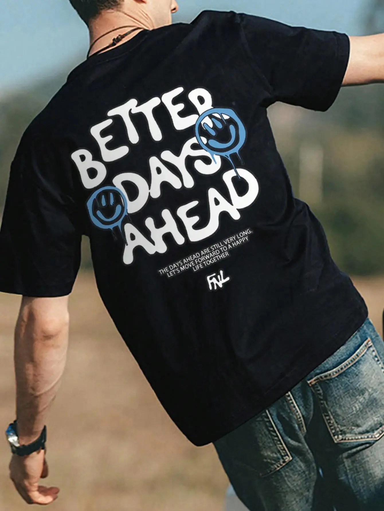 Optimistic Graphic Unisex O-Neck Oversize Cotton T-Shirt