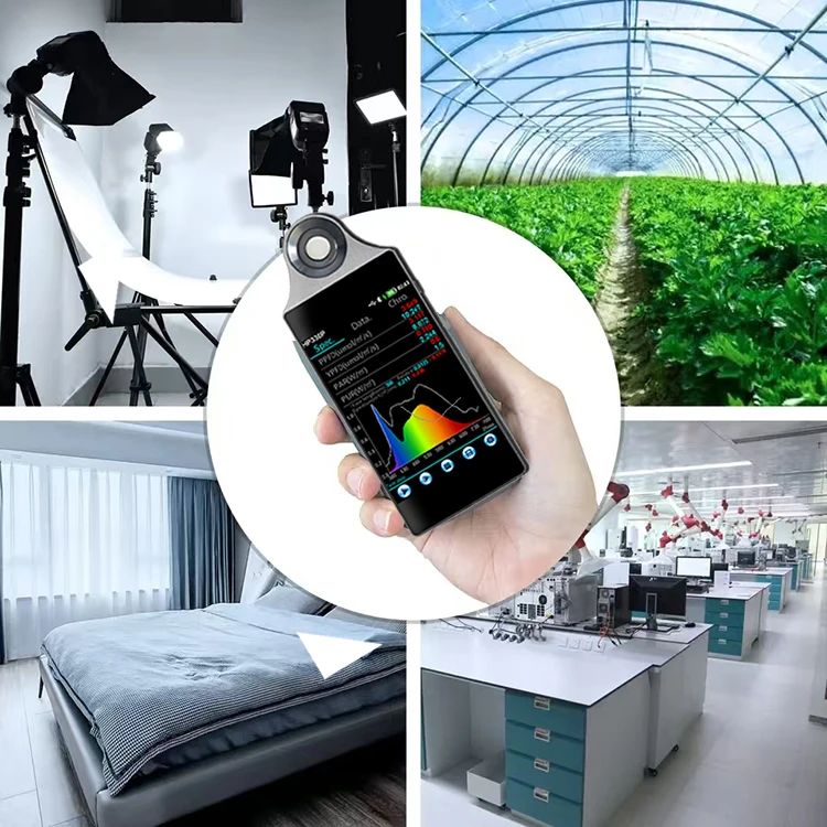 PAR Light PPFD Spectrometer for grow lights HP330P light Spectrum meter lux CCT CRI tester