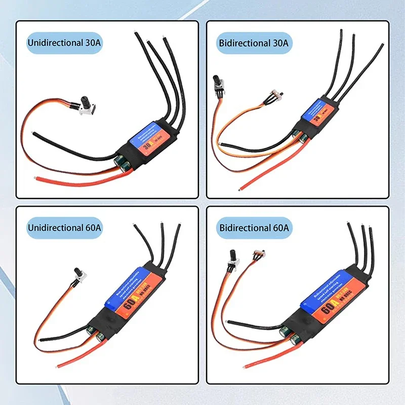 Contrôleur ESC 30A/60A Brushless pour Moteur RC 2-6S Lipo