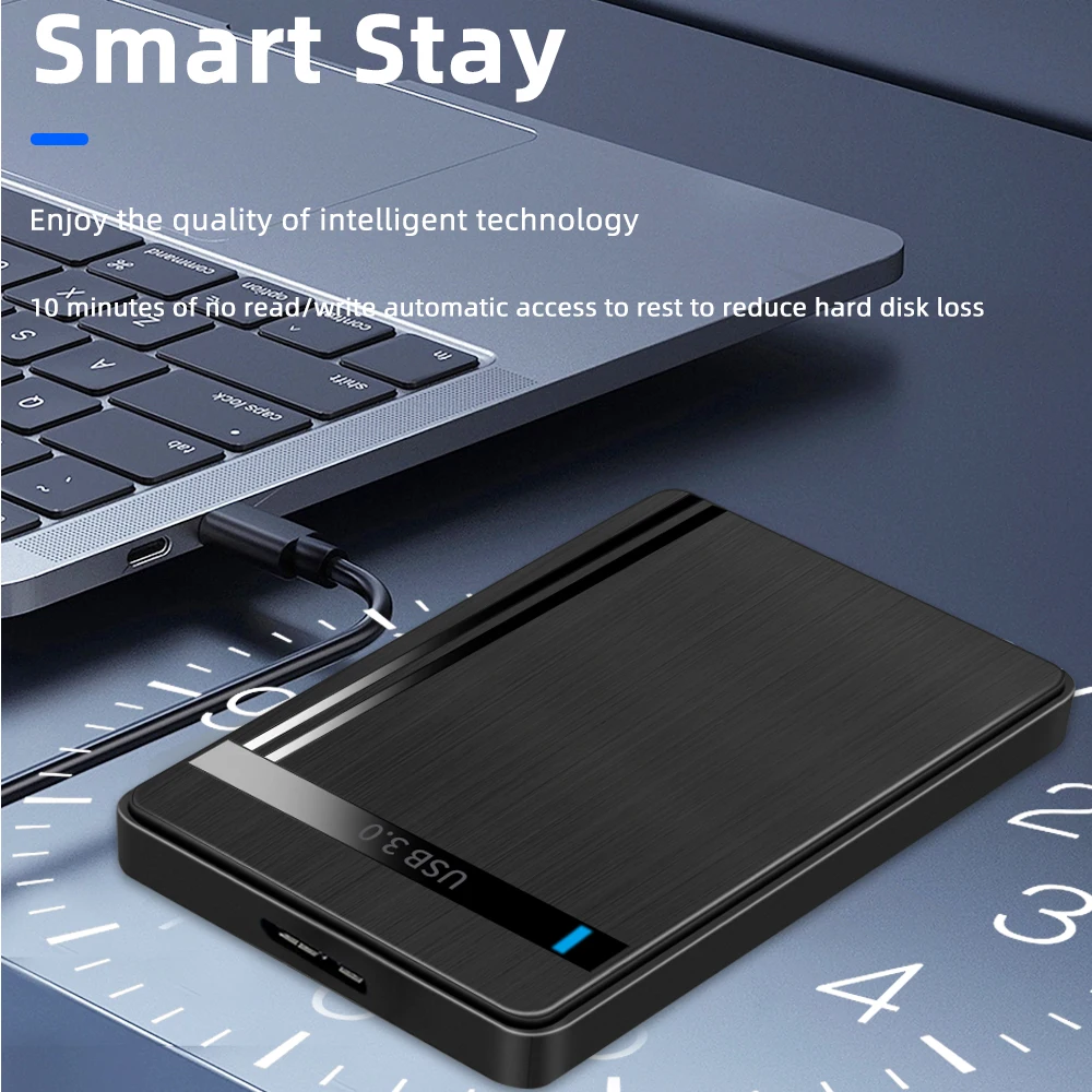 TISHRIC 2.5 inch External Hard Drive Case SATA to USB3.0 Support 6Gbps Mobile for PC Laptop external hard drive case
