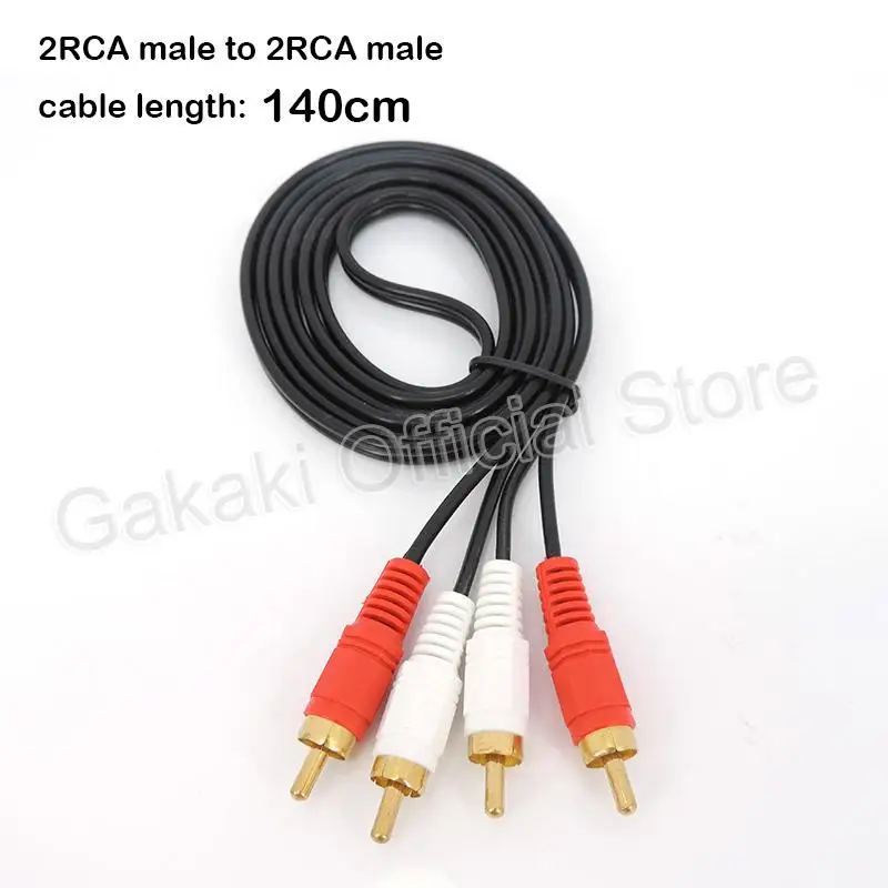 

RCA Male to 2 RCA Male connector Cable Dual Stereo Audio Wire Extension Cable AV for DVD TV CD Sound Amplifier
