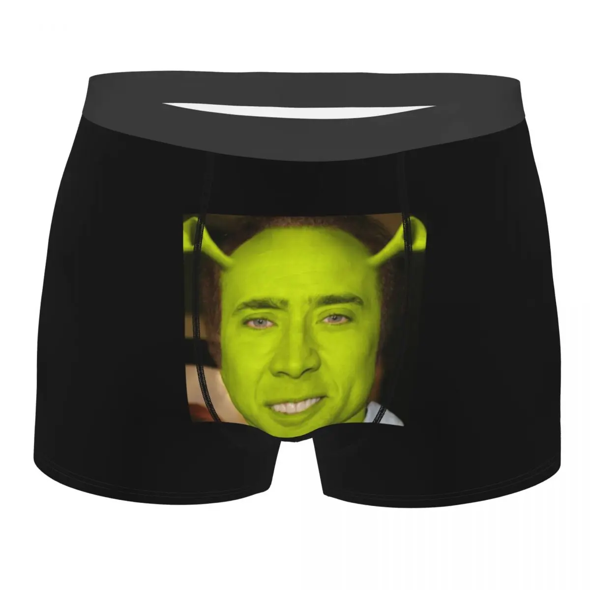 Humor Boxer Shorts Panties Briefs Men's Nicolas Cage Shrek Underwear Funny Meme Picolas Cage Mid Waist Underpants for Male mens boxers Boxers