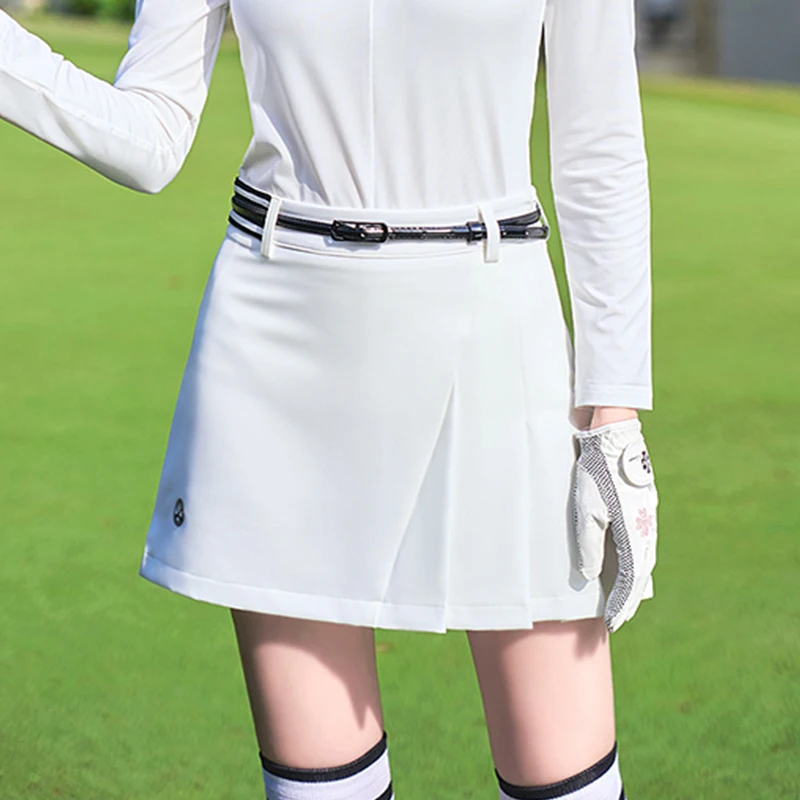 TTYGJ Golf Women Short Skirt Summer Autumn New Sports Vitality Skirt Lady Pleated Anti-Exposure Elastic Skorts Golf Wear XS-XL