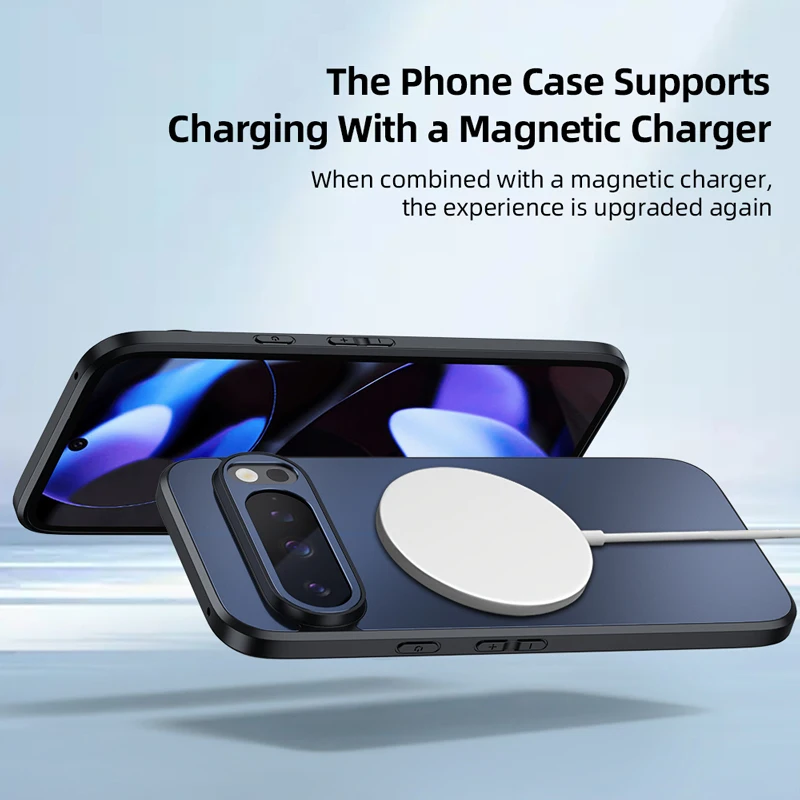 Enhanced Magnetic Phone Case with MagSafe Wireless Charging - Shockproof and Anti-Drop Protection