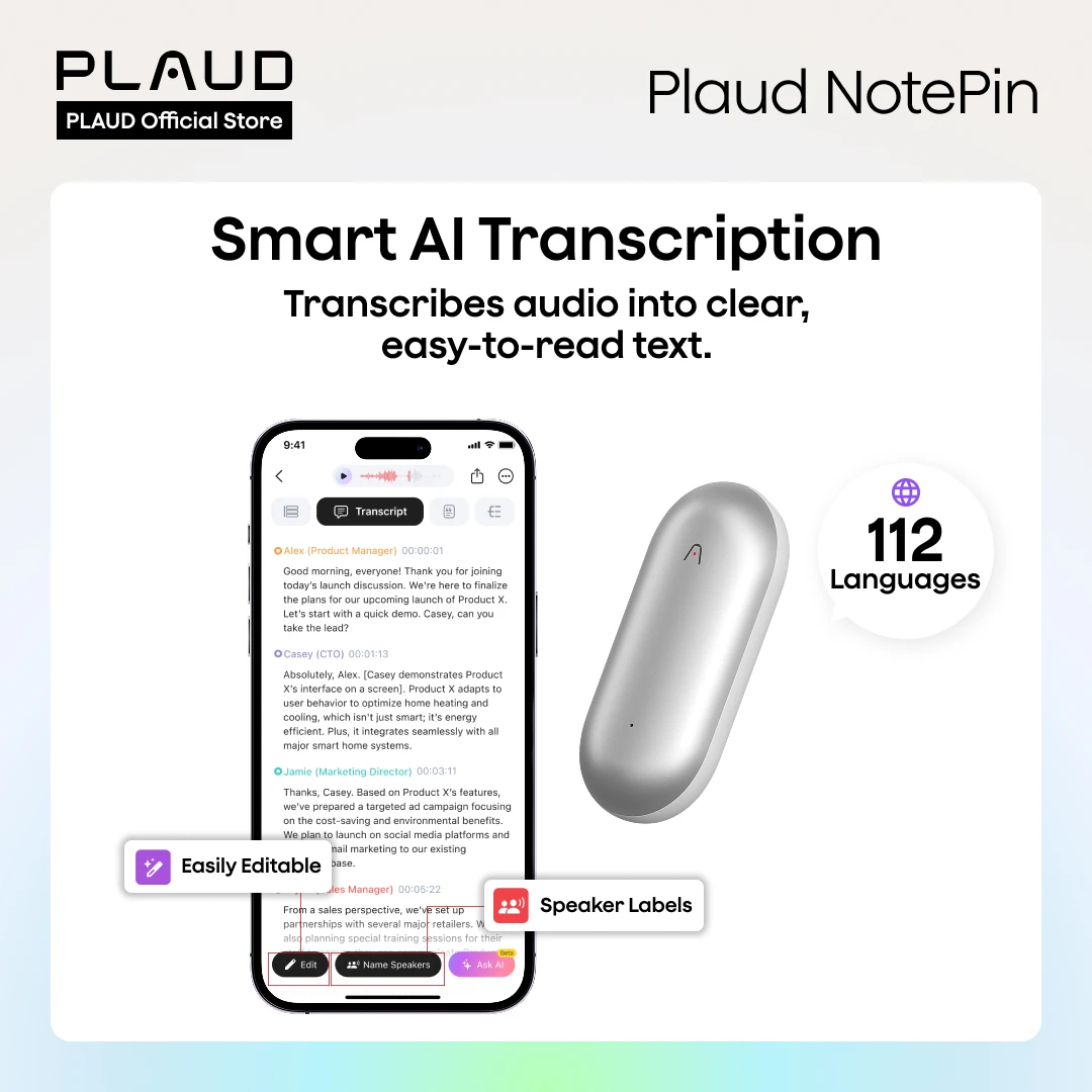 その他 PLAUD NotePin Bundle Plaud NotePin Bundle - 3 Pack