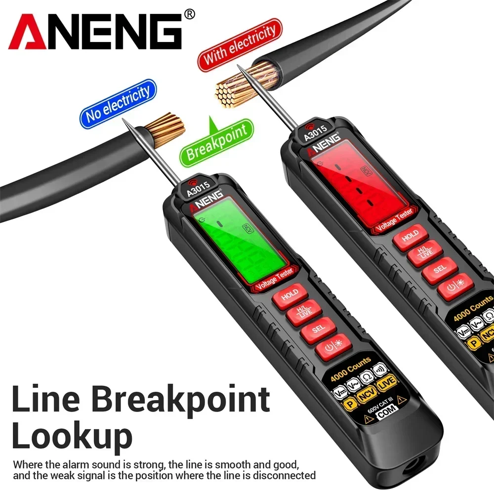 ANENG A3015 Smart Mini Pen Multimeter AC/DC Voltage NCV Voltage Induction Digital Backlight Car Diagnostic Probe Detector Pen digital multimeter,multimeter tester