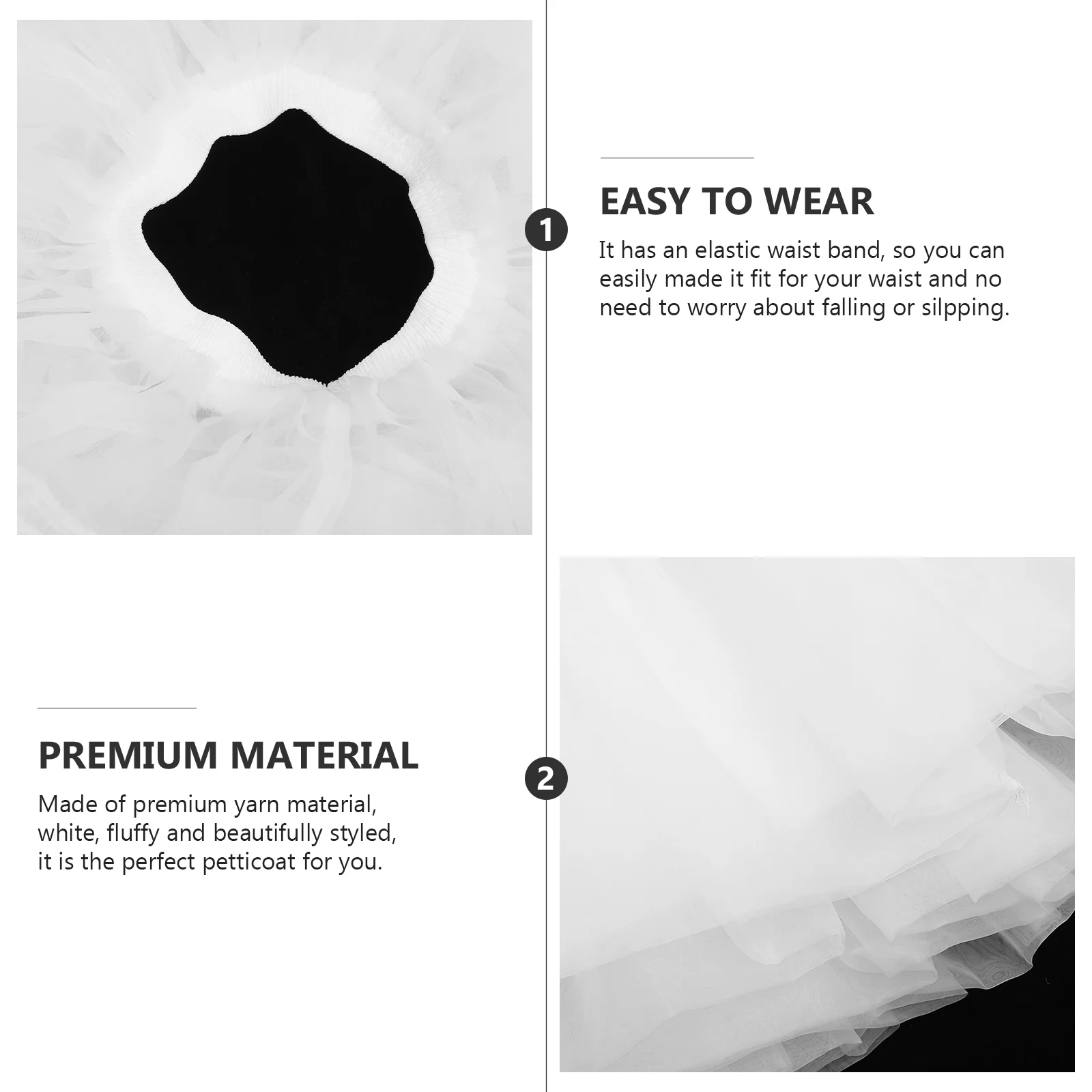 Cosplay Dress Crinoline Short Petticoat Ring Ballet Costume White Tutu Skirt Daily Outfit Accessory