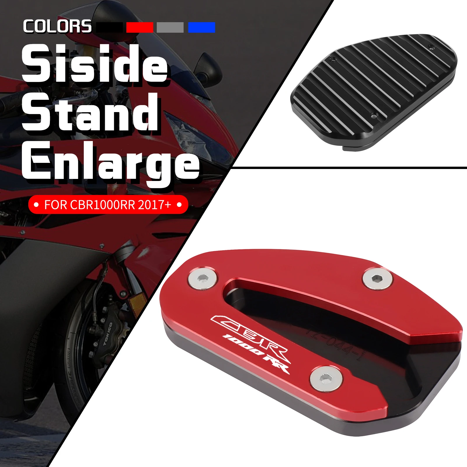 Motorcycle Kickstand Extension Plate Kickstand Motorcycle Cbr1000rr