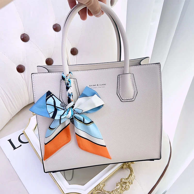 Fashion New Women\'s Versatile Hot Sale Pumpkin Carriage Binding Bag Ribbon Hair Band Decorative Ribbon Small Scarf Silk Scarf