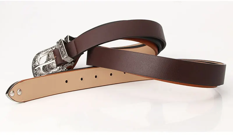 Neue Schnitzen Pu Pin Schnalle Gürtel Frauen Mode Schwarz Silber Schnalle Dünne Gürtel Weibliche Jeans Kleid Bund Marke Design_voghion.com