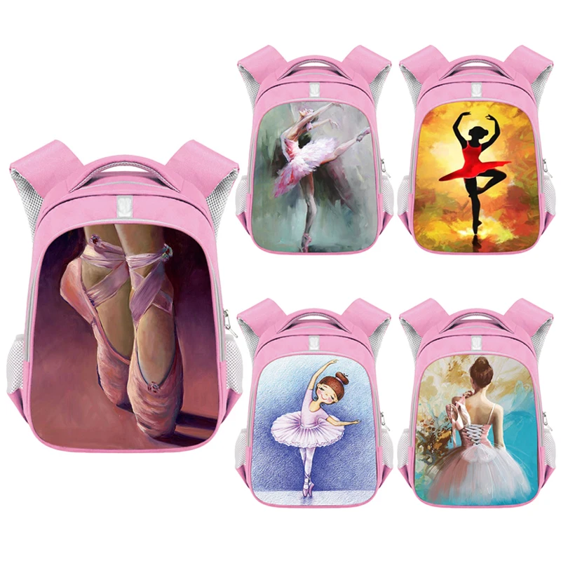 

Элегантный женский рюкзак с рисунком балерины, школьные ранцы для книг с художественным принтом для девочек-подростков, дорожные сумки, рюкзаки для ноутбука