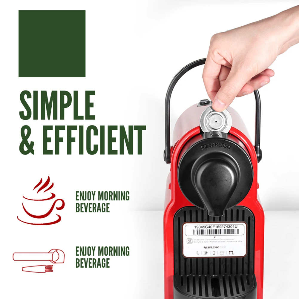 Reusable Stainless Steel Refillable Coffee Capsule for Nespresso + Coffee Tamper