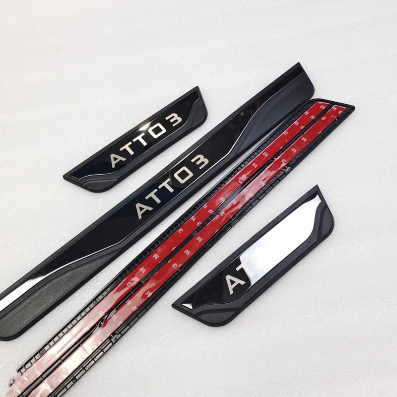 For BYD ATTO 3 Atto 3 car styling 4pcs Welcome Pedal Car Scuff Plate Pedal Door Sill Pathway Auto Parts Accessories