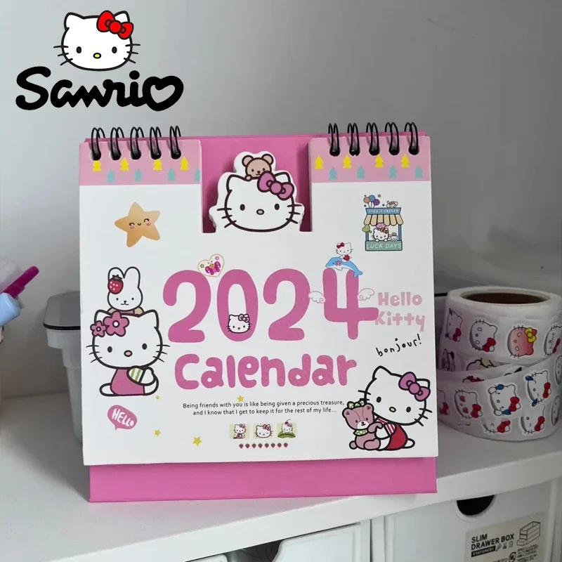 2024 Sanrio Hello Kitty Calendars Mini Desk Calendar Cartoon Daily Weekly  Scheduler Planner Desk Top Decoration Children Gifts - AliExpress