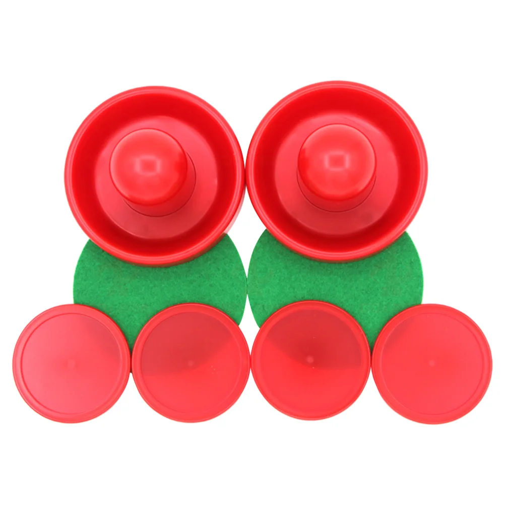 ball header air hockey paddle pushers game accessories accessory puck parts pucks 1 Set of Air Hockey Pucks Paddles Air Hockey Pushers Replacement Accessories for Game Tables ( Red+ Green )