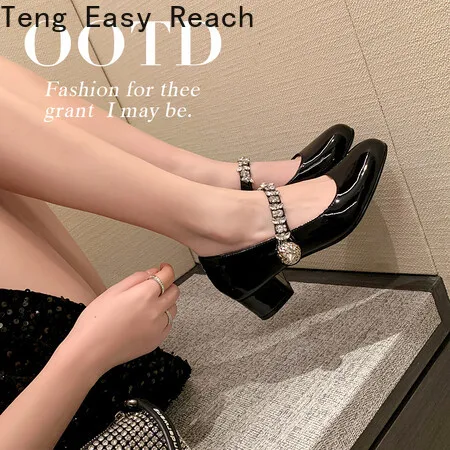 2024 New Summer Autumn Sweet Cute Lolita Shoes Female New Japanese Style Mary Janes Elegant Round Head Heel Pumps for Women