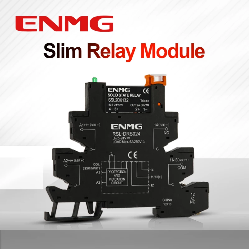 ENMG 1Pcs Slim relay modules DIN-Rail Ssr Solid State Relay Integrated ...