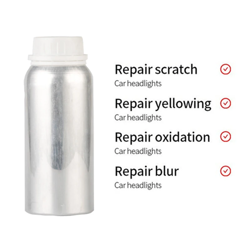 Reflektor samochodowy reflektory zestaw do renowacji płynny polimerowy zestaw do naprawy reflektora Anti-Scratch z detalami do czyszczenia