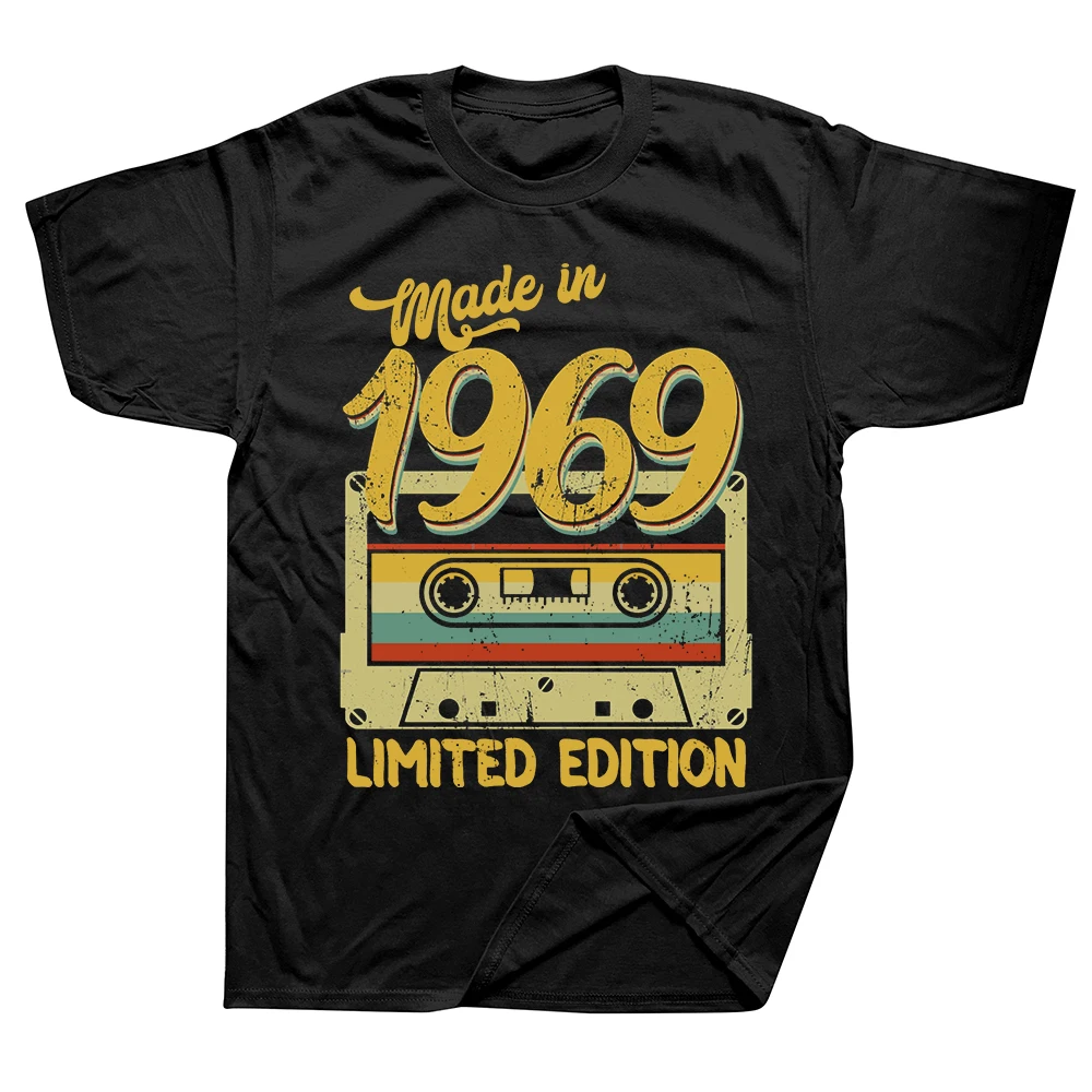 Lustiges, hergestellt im Jahr 1969, limitierte Auflage, klassische T-Shirts, Sommer-Grafik, Baumwolle, Streetwear, kurzärmelig, Geburtstagsgeschenke, T-Shirt für Herren